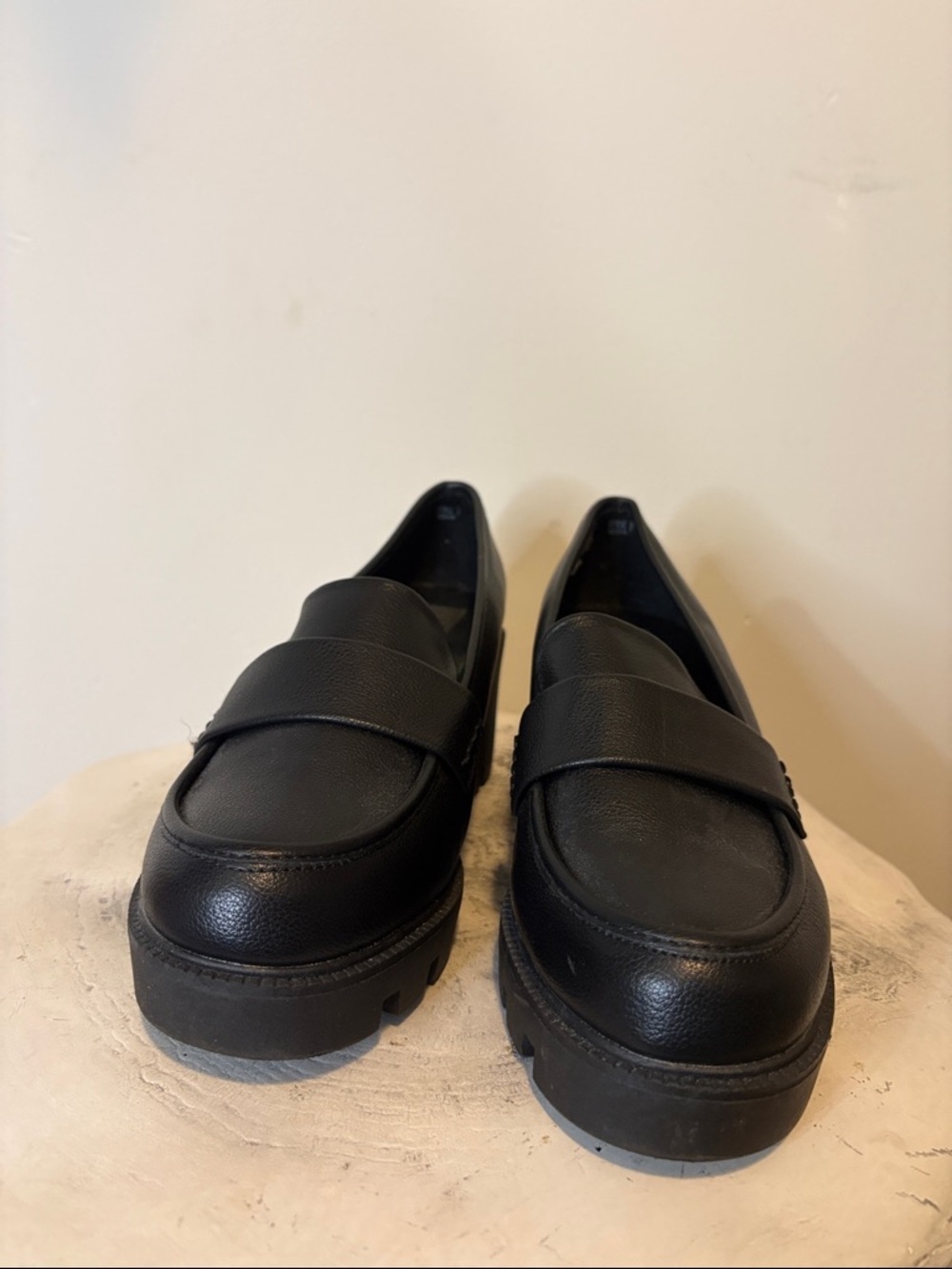 DV by Dolce Vita Black Chunky Platform Loafers - Picture 3 of 11